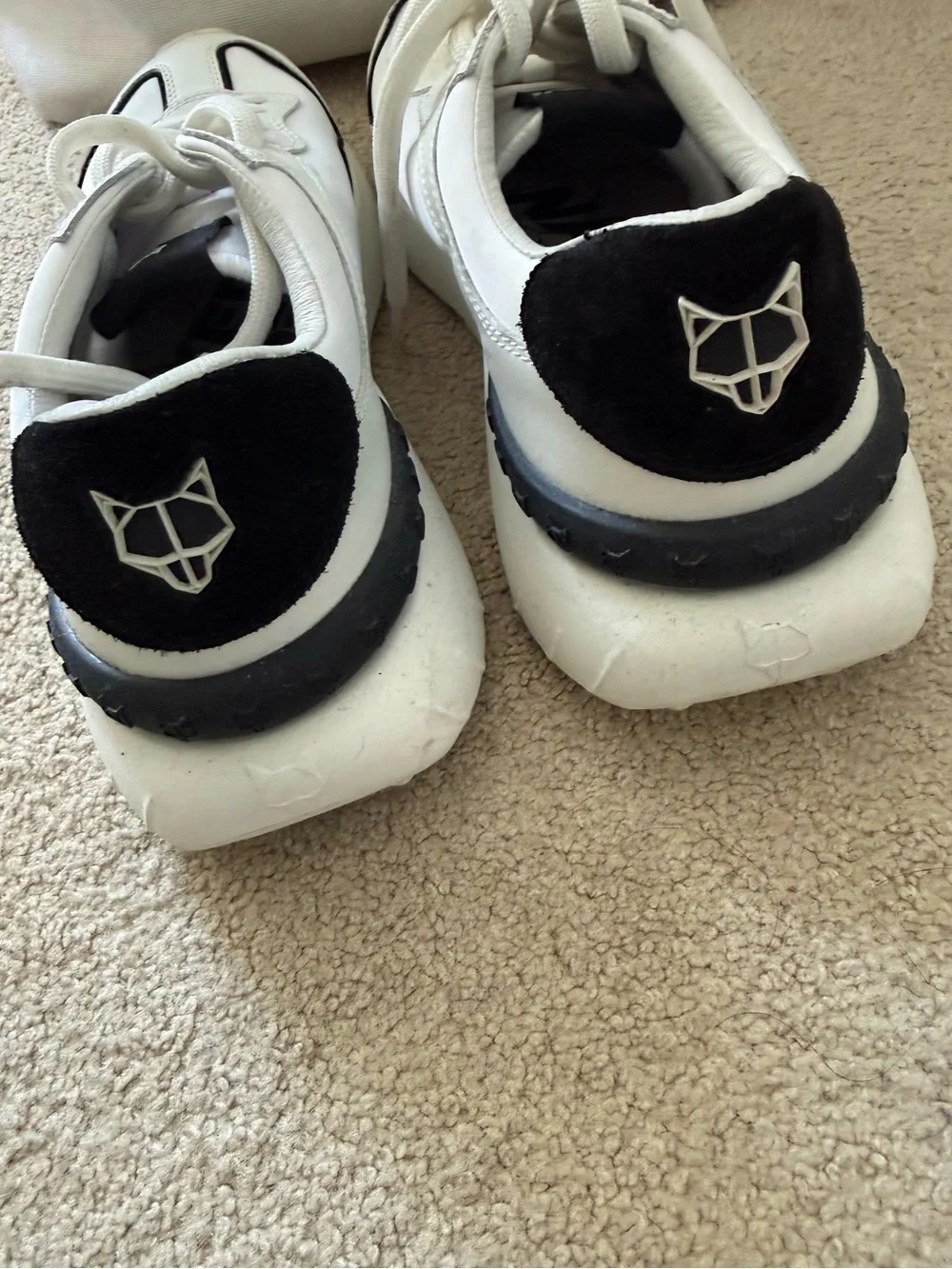 Naked Wolfe Men's White and Black Sneakers